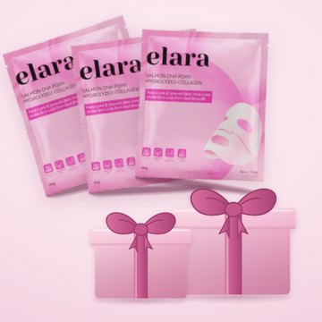 Three boxes of ELARA collagen masks plus two more boxes free as gifts